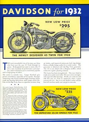 Harley-Davidson Programm 1932