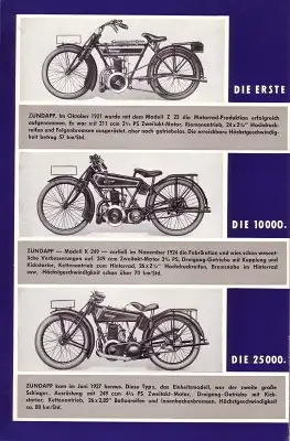 Zündapp 400 000 Motorräder Prospekt 1953