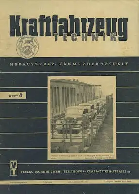 Kraftfahrzeugtechnik KFT 1951 Heft 4