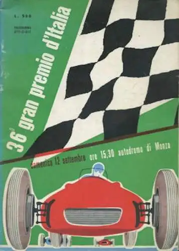 Programm 36. GP Monza Formula 1 12.9.1965