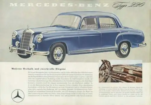 Mercedes-Benz 220 Prospekt ca. 1957