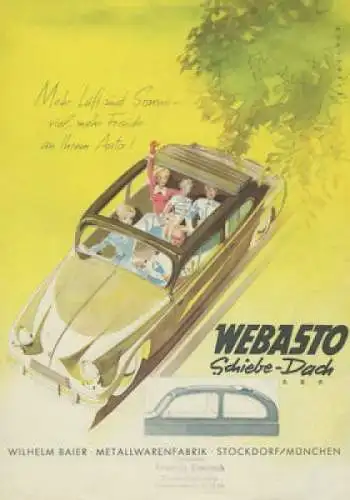 Webasto Schiebe-Dach Prospekt 8.1950