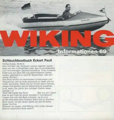 Wiking Schlauchboot Prospekt 1969