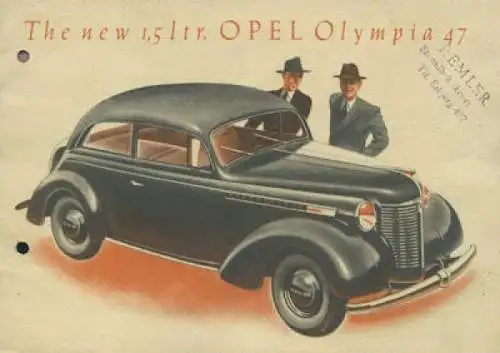 Opel Olympia Prospekt 1947