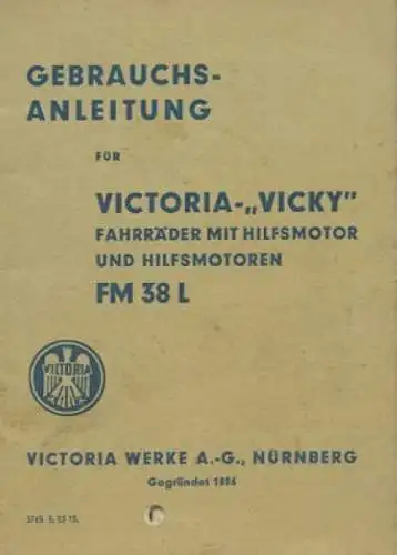 Victoria Vicky u. Einbaumotore FM 38L Bedienungsanleitung 5.1953