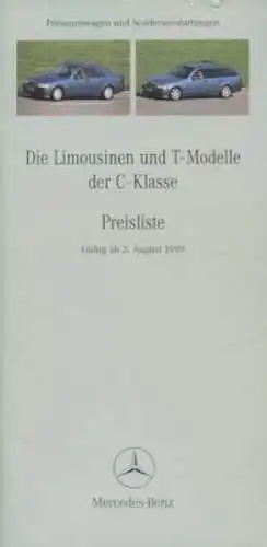 Mercedes-Benz C-Klasse Preisliste 8.1999