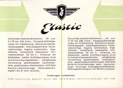 Zündapp Elastic Prospekt 1954