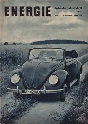 VW KdF-Wagen in Zeitschrift Energie 3.1939