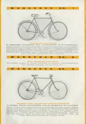 Wanderer Fahrrad Prospekt 11.1928