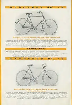 Wanderer Fahrrad Prospekt 11.1928