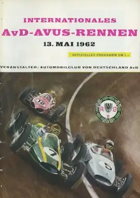 Programm AVUS AvD 13.5.1962