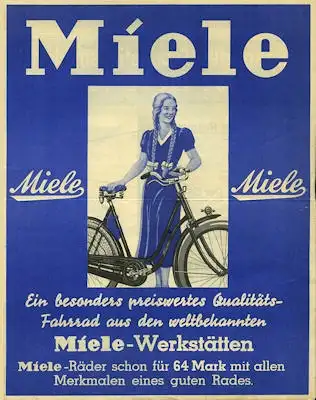 Miele Fahrrad Prospekt 2.1935