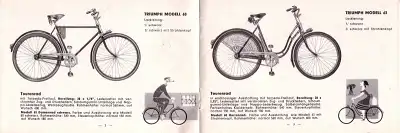 Triumph Fahrrad Programm 1956/57