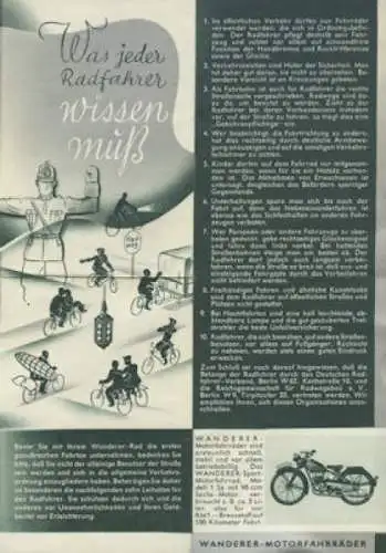 Wanderer Fahrrad Prospekt 1.1941