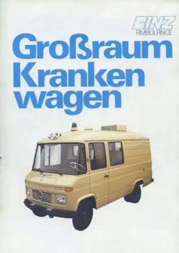 Mercedes-Benz Großraum Krankenwagen Binz Prospekt 1980