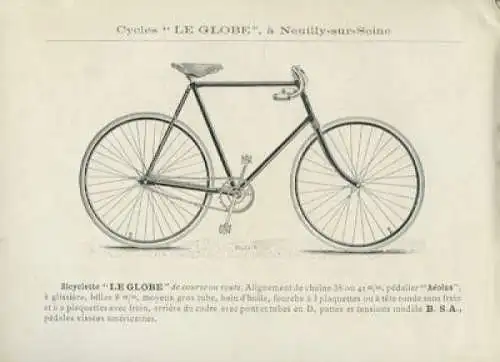 Cycles Le Globe / Neuilly-sur-Seine Katalog ca. 1910/20