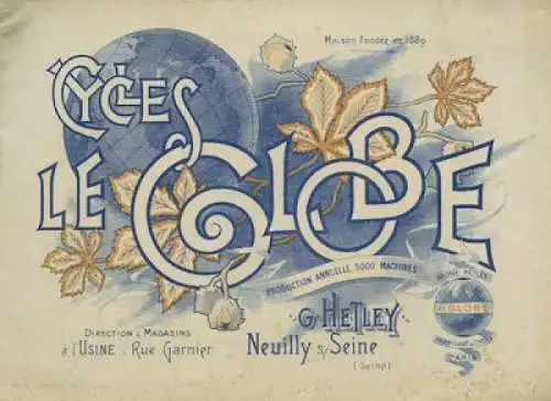 Cycles Le Globe / Neuilly-sur-Seine Katalog ca. 1910/20