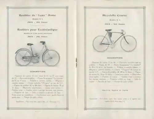 Cycles Jules Galois / Arleux du Nord Katalog ca. 1910/20