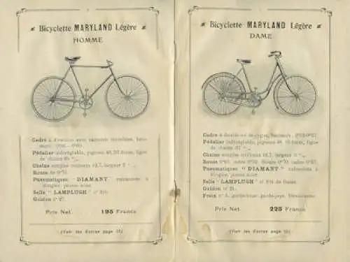 Cycles Maryland Katalog 1911