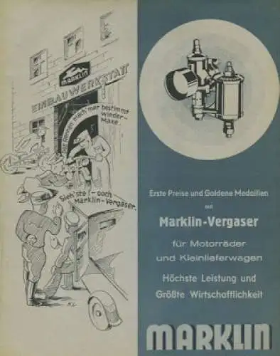 Marklin Vergaser Prospekt 1930er Jahre