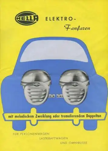 7 Hella Prospekte 1950er Jahre