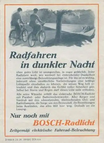 Bosch Radlicht Prospekt 10.1929