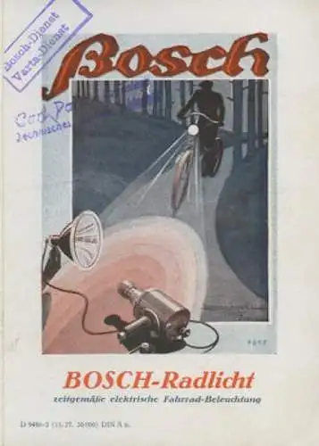 Bosch Radlicht Prospekt 11.1927