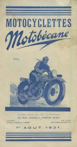 Motobecane Programm 1931