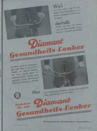 Diamant Gesundheitslenker Prospekt 11.1937