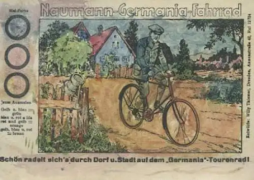 Seidel & Naumann Malkarte mit Farbe 1920er Jahre