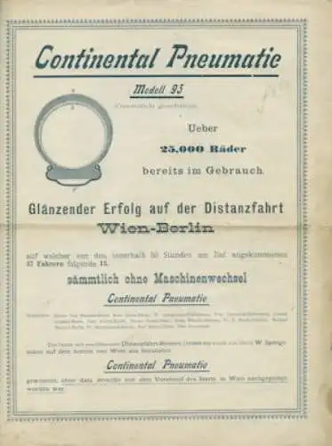 Continental Pneumatic Modell 93 Prospekt 1893?