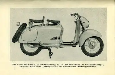 Puch Roller R / RL 125 Bedienungsanleitung ca. 1953