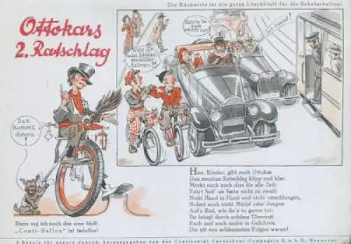 Continental Löschblätter “Ottocars Ratschläge Nr.1-5” 1930er Jahre