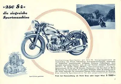 Puch Programm 1937 Reprint