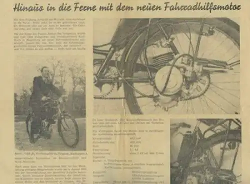 Zeitungsbeilage einer DDR-Zeitung 1954