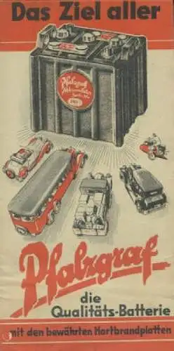 2 Autobatterie Prospekte ca. 1930