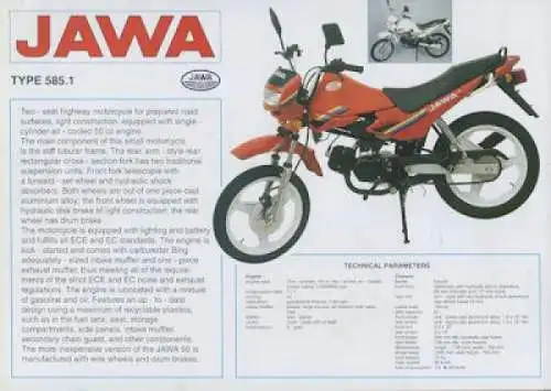 Jawa Typ 585.1 Prospekt 1990er Jahre