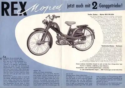 Rex Zweigang Moped Prospekt 2.1955