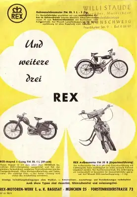 Rex Zweigang Moped Prospekt 2.1955