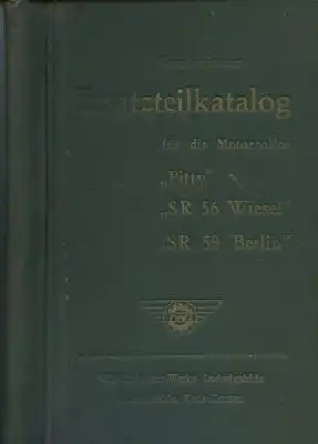 IWL Pitty, SR 56 Wiesel und SR 59 Berlin Ersatzteilliste 1959