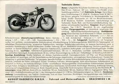 Rabeneick F 250/1 Prospekt 12.1952