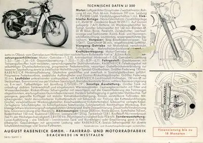 Rabeneick LI 200 Prospekt 3.1953