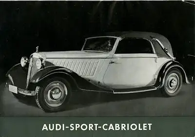 Audi Front Typ 225 Prospekt 1935