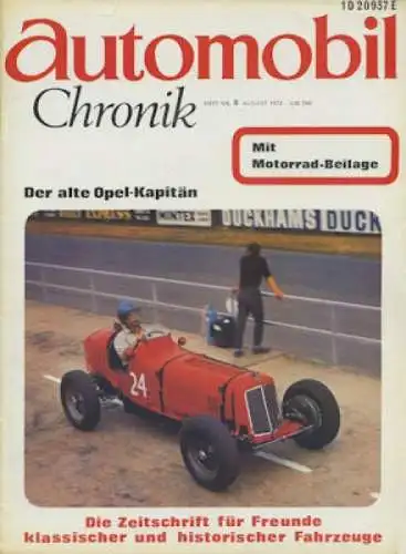 Automobil und Motorrad Chronik 1972 Heft 8