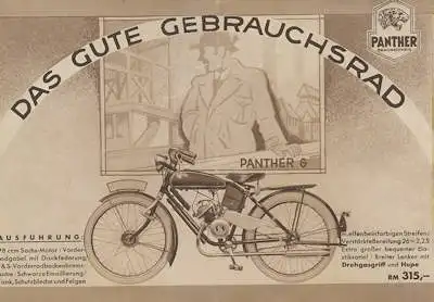 Panther Motor-Fahrräder 1936