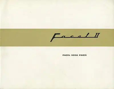 Facel II Prospekt ca. 1962