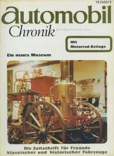 Automobil und Motorrad Chronik 1972 Heft 11