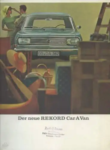 Opel Rekord B CarAVan Prospekt 8.1965