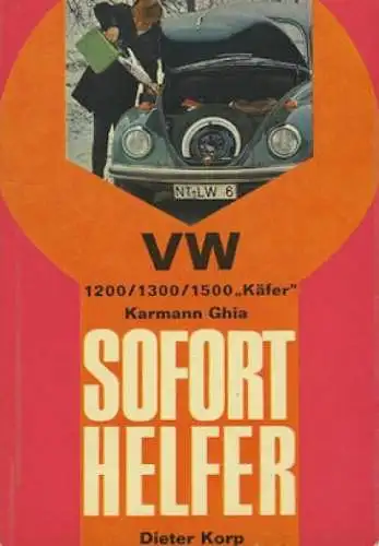 VW 1200 1300 1500 Käfer + Karmann Ghia Dieter Korp Soforthelfer 1970