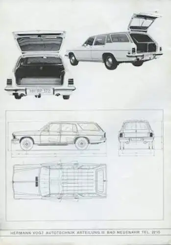 Vogt / Opel Admiral / Diplomat Kombi Prospekt ca. 1970